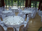 Wedding Chairs With White Organza Sashes